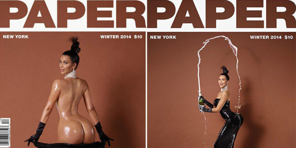 Ким Кардашьян обнажила знаменитый зад для обложки журнала