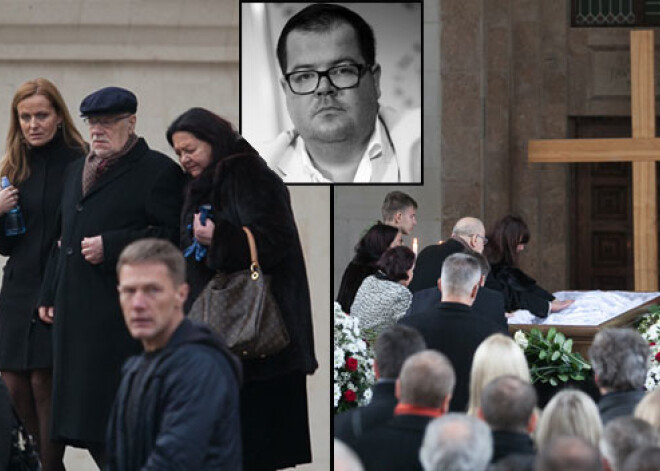 Rīgā atvadās no mūžībā aizgājušā Krišjāņa Petera. FOTO