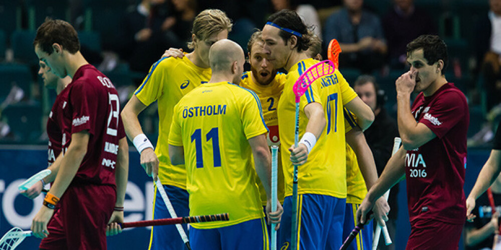 Latvijas florbolisti čempionātu sāk ar pārliecinošu zaudējumu pret Zviedriju