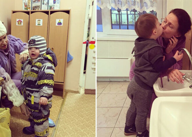 Эвелина Бледанс показала, как отводит сына в детский сад