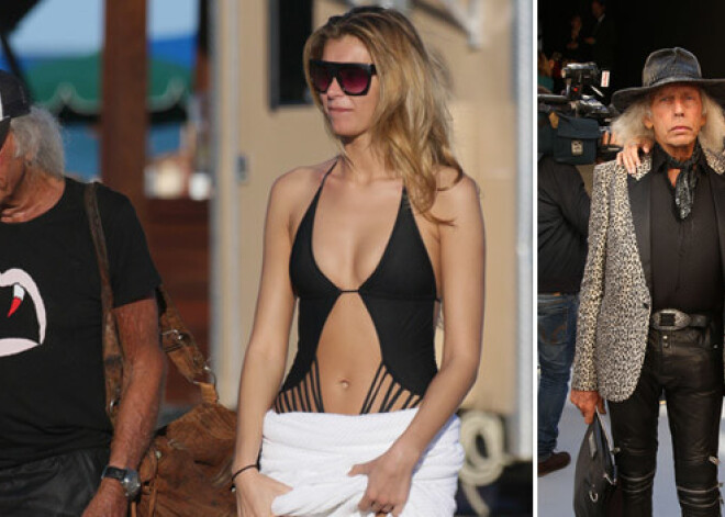 71-летний мультимиллионер с 25-летней русской подругой на пляже. ФОТО