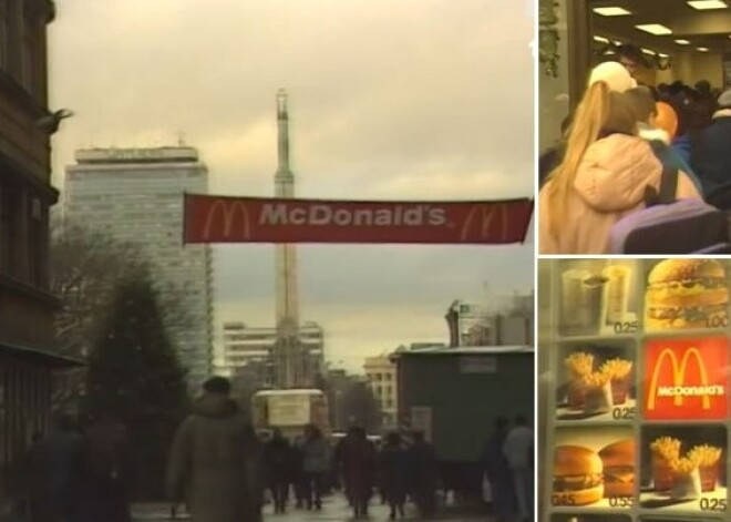 Исторические кадры: 20 лет назад в Риге открыли первый McDonalds. ФОТО. ВИДЕО