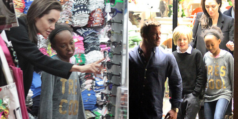 Джоли в Риме сводила дочерей на шопинг
