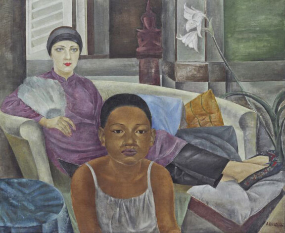 Aleksandra Beļcova. „Baltā un melnā” (1925., audekls, eļļa)