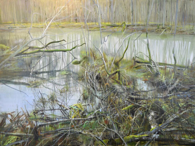 Dace Lielā. „Nacionālais parks” (2013, audekls/akrils, 150 x 200 cm).