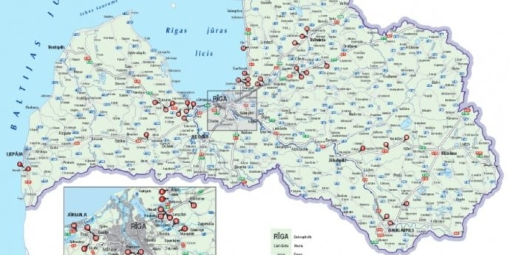 Вместе с картой приводится статистика  по ДТП за три года с 2011 по 2013