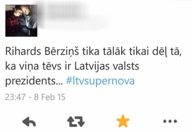 Dažs labs sociālajā saziņas vietnē izteicis savu versiju, kāpēc Rihards Bērziņš ticis konkursa “Supernova 2015” pusfinālā.