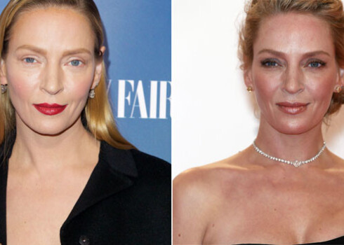 Ума Турман выглядит иначе, чем несколько месяцев назад