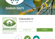 "Dabasdati.lv" ir lielākā dabas novērojumu ziņošanas platforma, kurā ikviens var dalīties ar saviem novērojumiem dabā.