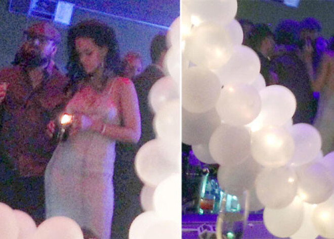 Pirmoreiz nofotografēti kopā! Rianna dzimšanas dienu nosvin kopā ar Di Kaprio. FOTO
