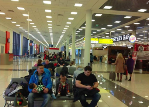 Эту фотографию Калниете опубликовала в своем Twitter утром во вторник, когда уезжала из России