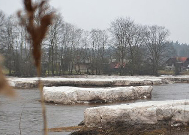 Ogres upē iet ledus! Šopavasar Ogre no plūdiem, iespējams, būs pasargāta. FOTO