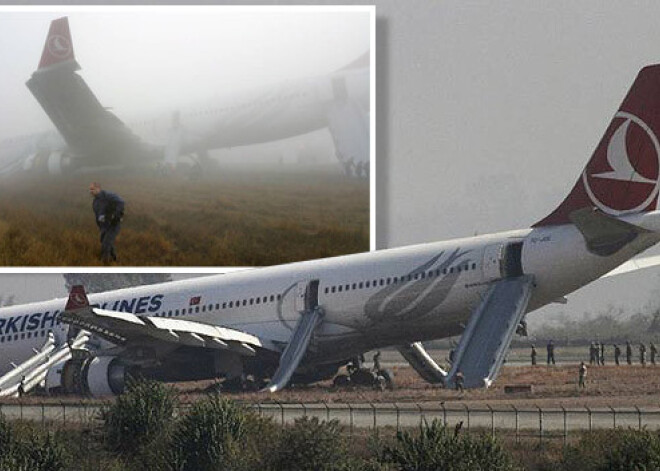 238 pasažieri piedzīvo paniku, nolaižoties "Turkish Airlines" aviolainerim. FOTO