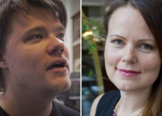 Dīdžejs, radio Pieci.lv ētara balss Toms Grēviņš un Latvijas Nacionālās operas soliste Inga Šļubovska.