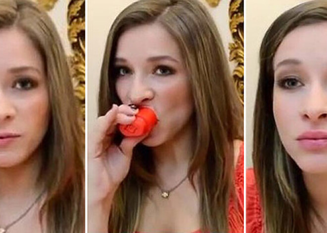 Резиновый колпачок, который увеличивает губы. ВИДЕО
