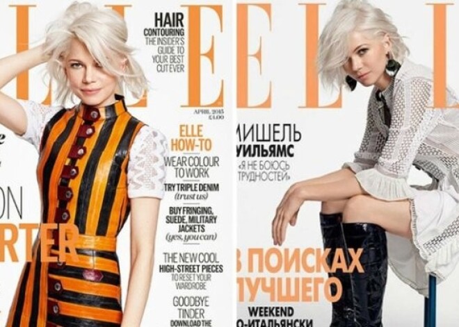 После скандала украинский Elle заменил обложку с "георгиевским" платьем