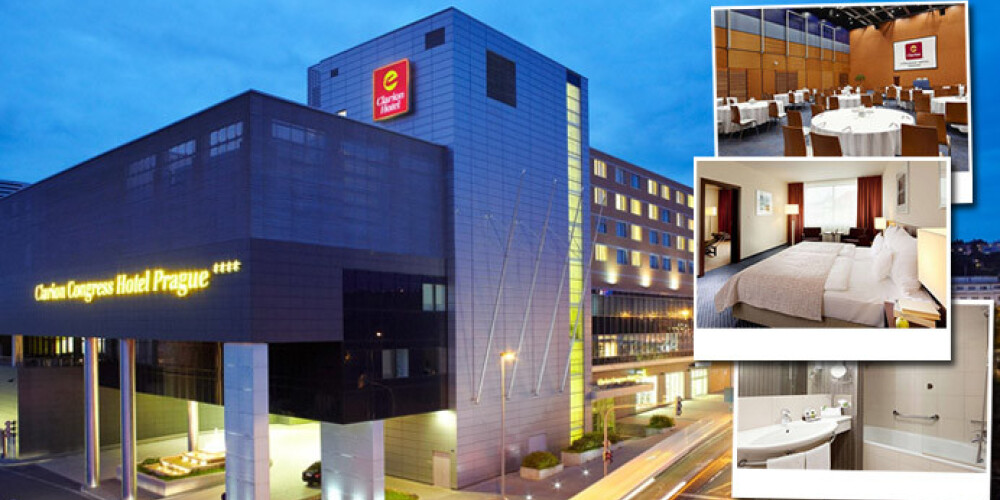 "Clarion Congress Hotel" atrodas tikai dažu minūšu gājiena attālumā no "O2 Arena" halles, kur notiks spēles.