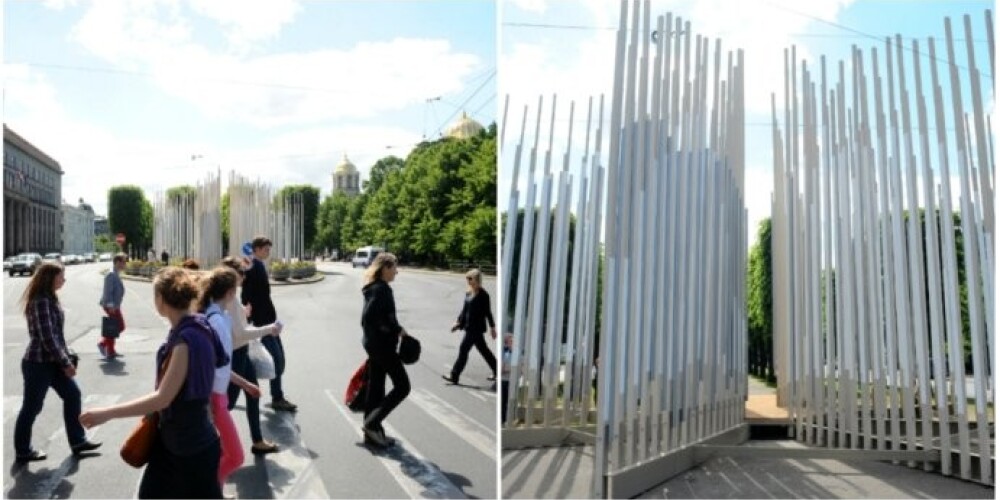 Svētku galvenais mākslinieks Ivars Mailītis norādīja, ka jaunatklātajā objektā katra stabule ir kā maza ganiņa stabulīte, kurš pirms 150 gadiem kādā pļavā ganīja govis vai cūkas.