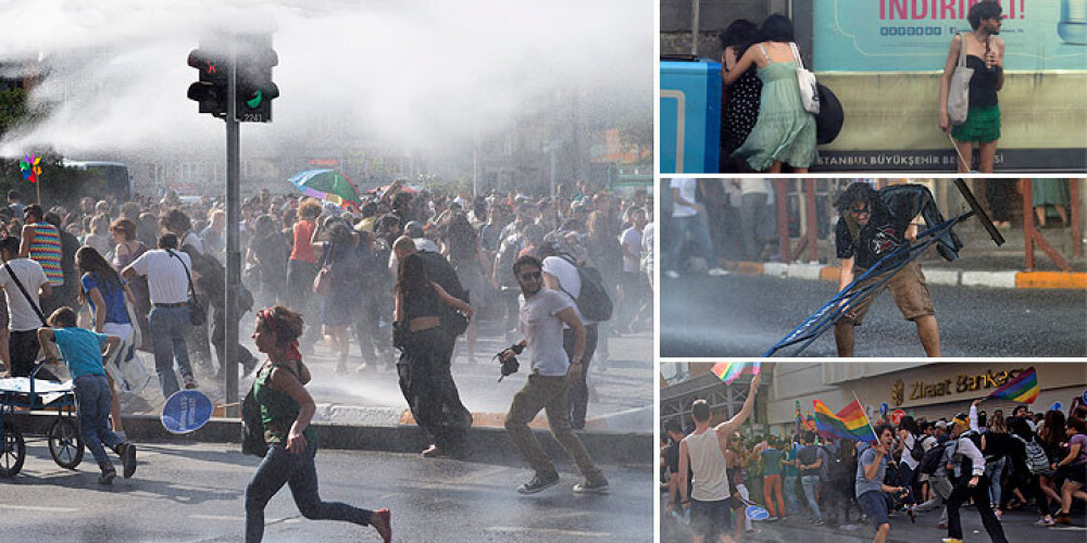 Turcijā praida dalībniekus izdzenā ar asaru gāzi un gumijas lodēm. FOTO