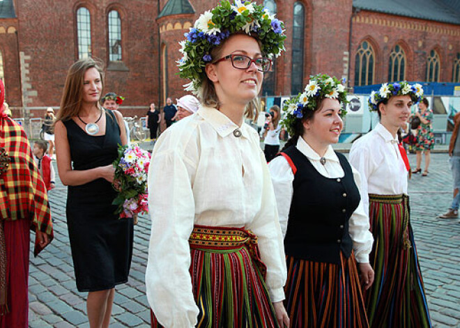 Izstādes "Starptautiskais folkloras festivāls "Baltica" Latvijā jau desmito reizi" atklāšana. FOTO