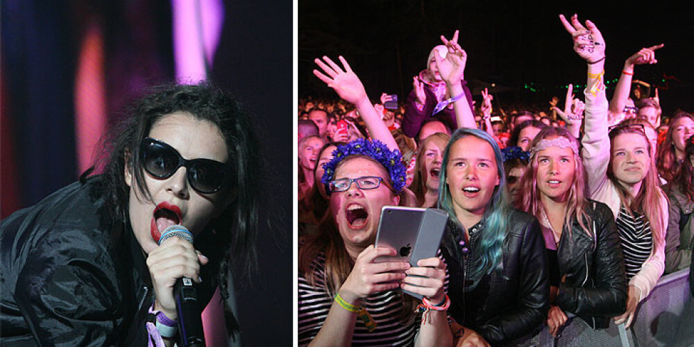 Uz Charli XCX koncertu ”Positivus” spiežas kā siļķes mucā. FOTO