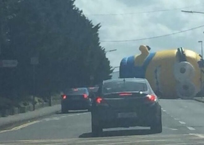 Gigantisks Minions plosās pa Dublinu. FOTO