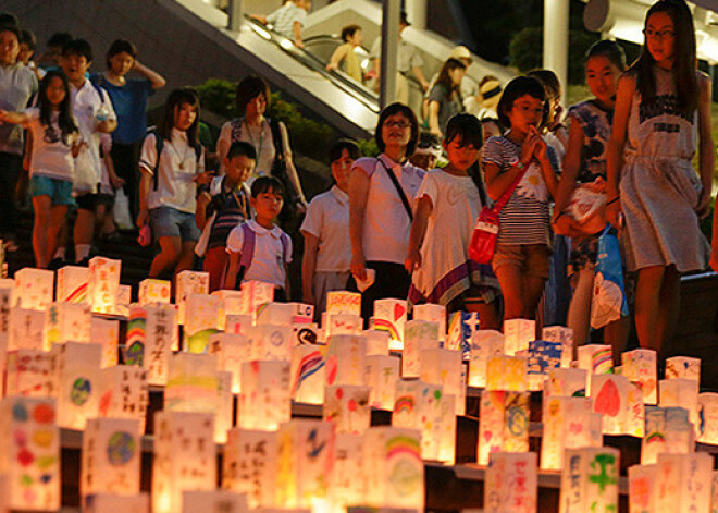 Nagasaki piemin atombumbas sprādziena 70.gadadienu. FOTO