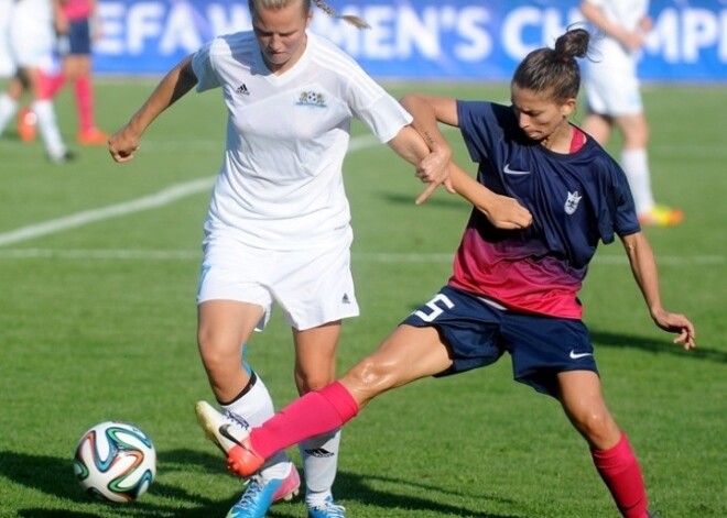 Apsveicam! Latvijas sieviešu futbola komanda pirmo reizi vēsturē uzvar Čempionu līgas spēlē