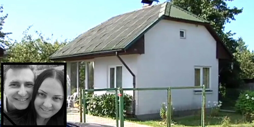 Dārza mājiņas pagalms Ventspilī, kur nošāva talantīgo jauno operdziedoni - šī gada Ineses Galantes konkursa 2.vietas ieguvēju Igoru Martaku un viņa sievau Viktoriju.
