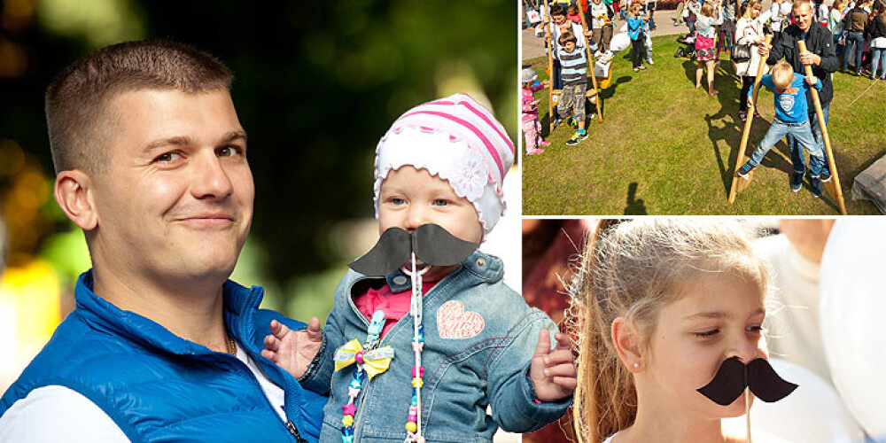 Tēva dienas festivāls Rīgā pulcē tūkstošiem ģimeņu. FOTO