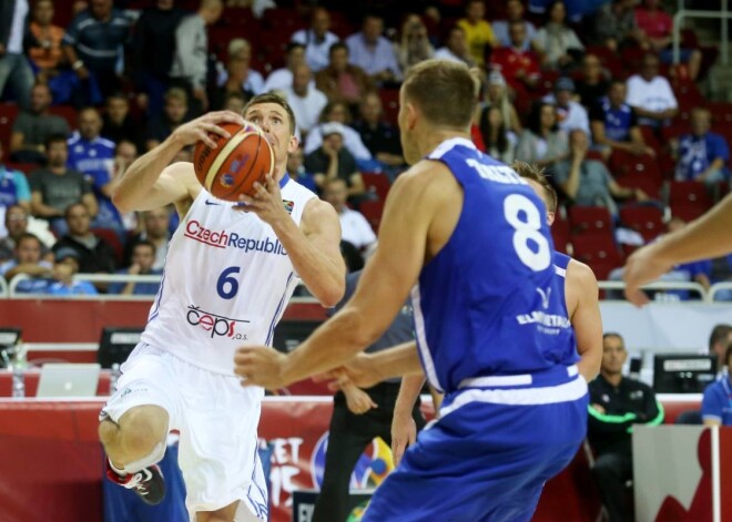 Eiropas čempionāta basketbolā spēle starp Čehijas un Igaunijas izlasēm