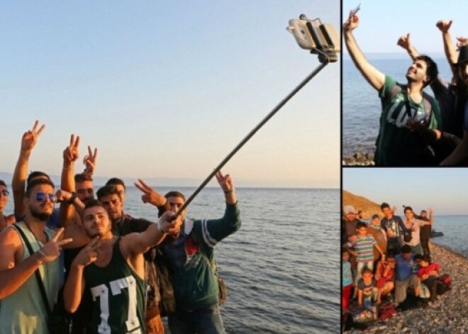 Nu gluži kā bezrūpīgās brīvdienās: migrantu smaidīgie selfiji, nokļūstot Eiropā. FOTO