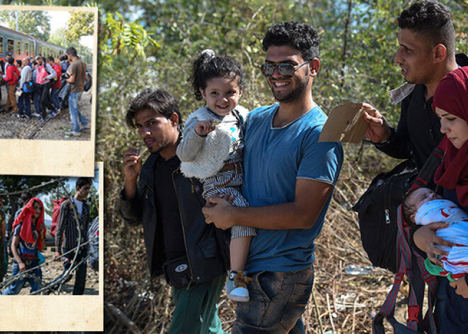 "Viņi slēgs robežu, šodien ir pēdējā diena". Imigranti uztraukušies un laužas Ungārijā. FOTO