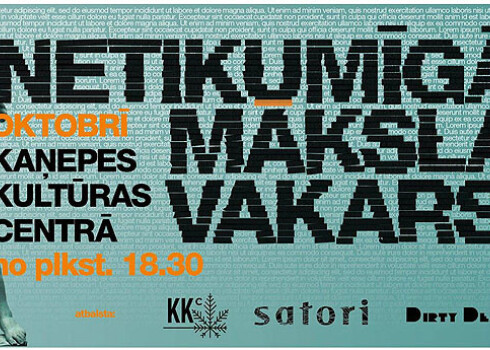 Pasākuma otrajā daļā, kas sāksies plkst. 20.00 Kaņepes Kultūras centra 2. stāvā, gaidāma arī „Netikumīgā mākslas vakara” radošā programma divos cēlienos.