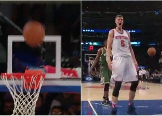 Komentētājs: "Porzingis again!!!" Latviešu spīdeklim otrais "double-double", taču spēle diemžēl zaudēta. VIDEO