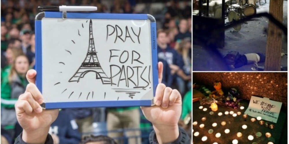 Daudzviet pasaulē sestdienas rīts sākās ar sērām par Parīzes asiņaino elli. FOTO