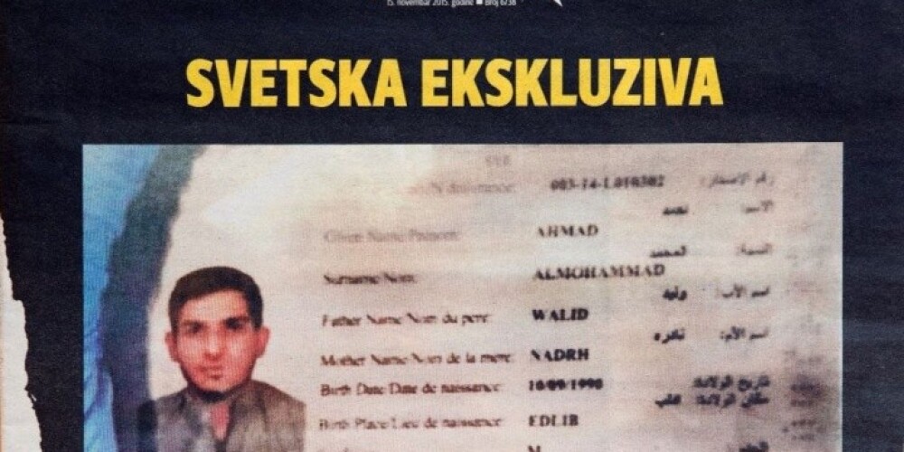Serbija apstiprinājusi, ka Parīzē pie terorista atrastā pase piederējusi bēglim
