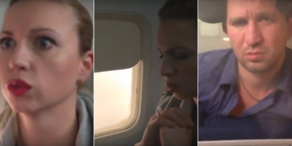 Šausmas lidmašīnā jeb - tā jokot spēj tikai krievi... VIDEO