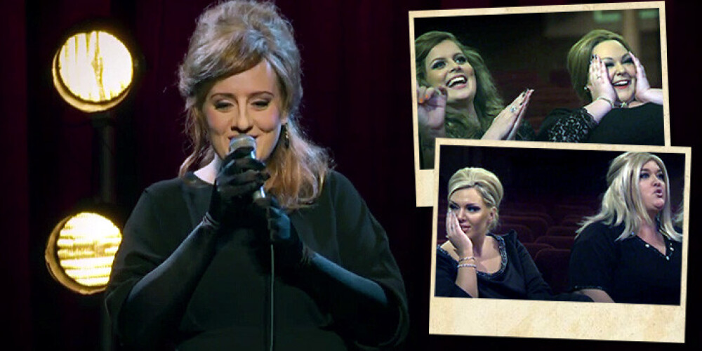 Adele tēlo Adeli un piedalās Adeles atdarinātāju konkursā. VIDEO