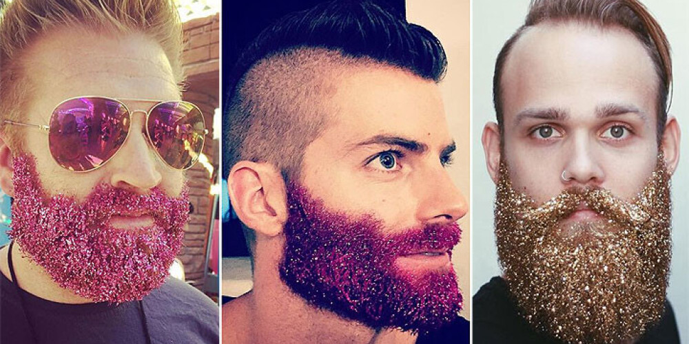 Новый тренд — блестки в бороде
