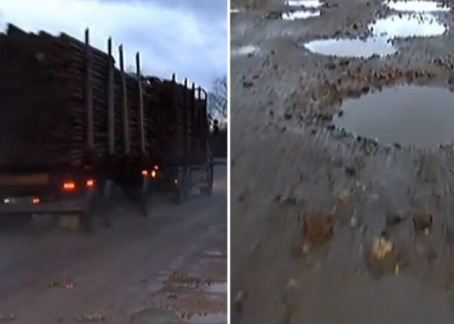 Salacgrīvā cīnās par reģionāla autoceļa sakārtošanu. VIDEO