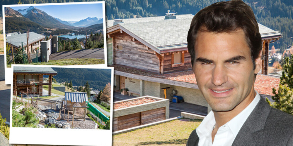 Rodžers Federers pabeidz ģimenes mājas celtniecību Šveices kalnos. Pirmie FOTO