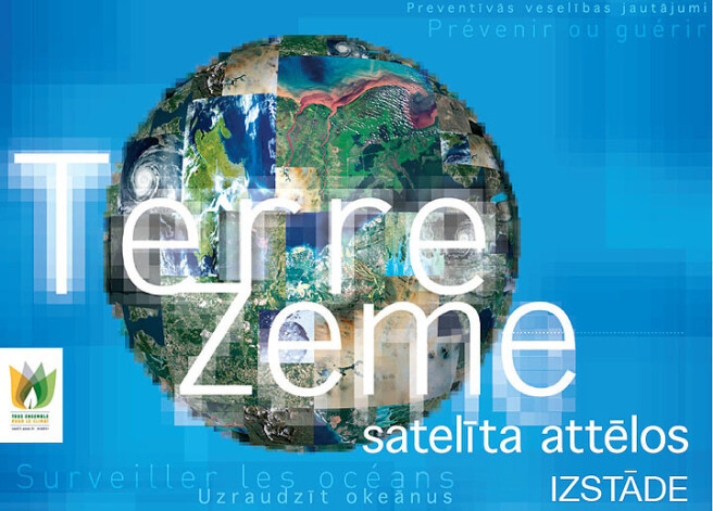 Pārdaugavā, jaunajā LU Dabaszinātņu centrā skatāma Francijas Ārlietu un starptautiskās attīstības ministrijas piedāvāta izstāde „Zeme satelīta attēlos”.