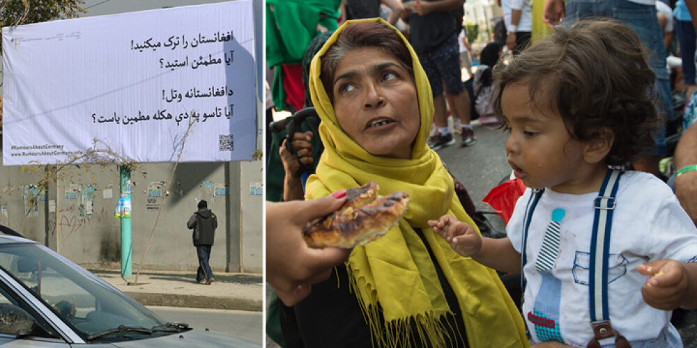 Afganistānā ar jaudīgiem plakātiem cenšas noturēt potenciālos bēgļus