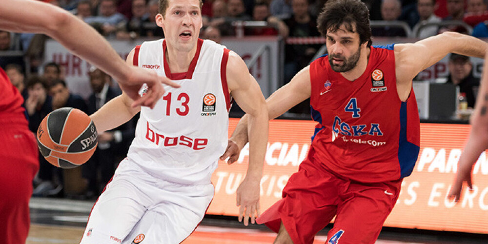 Strēlniekam 13 punkti, "Brose Baskets" zaudē zvaigžņotajam CSKA