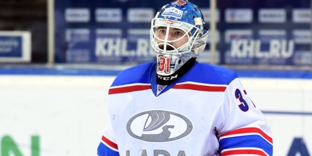Edgars Masaļskis atzīts par KHL aizvadītās nedēļas labāko vārtsargu