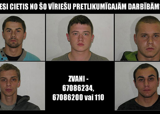 Policija par laupīšanu aiztur vairākus vīriešus