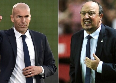 Zinedins Zidāns (pa labi), kurš pagaidām galvenais treneris ir bijis vien Madrides "Real" rezerves komandai, ticis pie iespējas debitēt arī visaugstākajā līmenī.