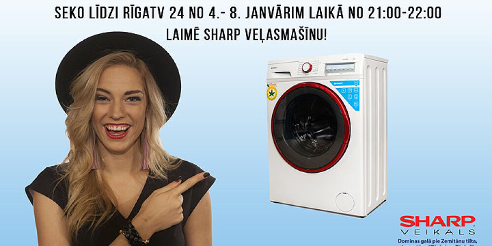 Skaties RīgaTV24 un sāc gadu ar jaunu veļasmašīnu!
