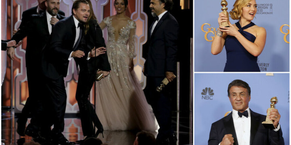 Vai viss Holivudas krējums priecājas "Golden Globe" ceremonijā. FOTO
